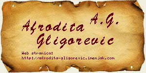 Afrodita Gligorević vizit kartica